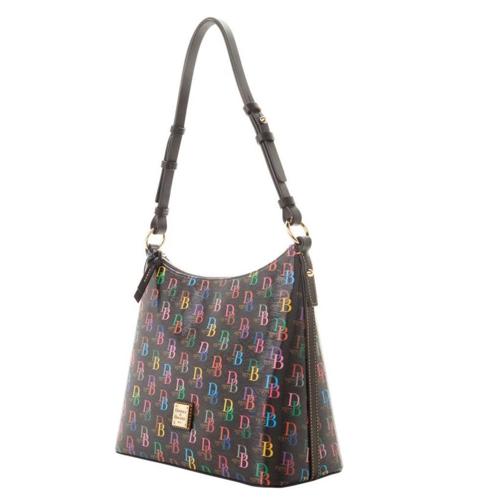Dooney & Bourke DB75 Multi Hobo Shoulder Bag - Black - Picture 2 of 4